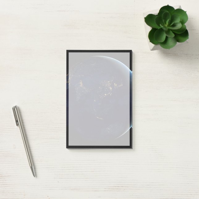 Post-it® La Terre s'illumine la nuit en Asie et en Australi (Bureau)