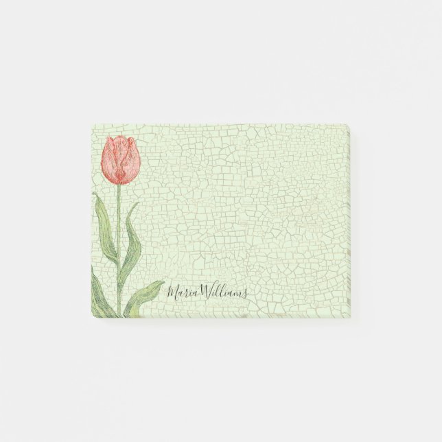 Post-it® La tulipe rose ajoutent 4x3 nommé (Devant)