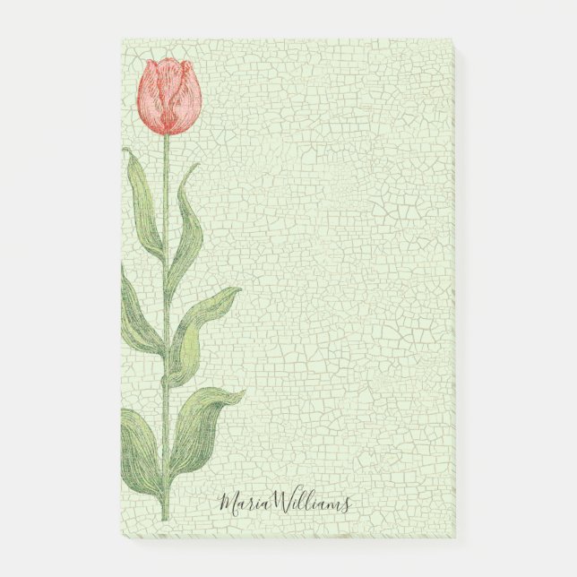 Post-it® La tulipe rose ajoutent 4x6 nommé (Devant)