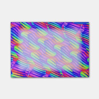 Post-it® La vague lumineuse colorée d'arc-en-ciel tord