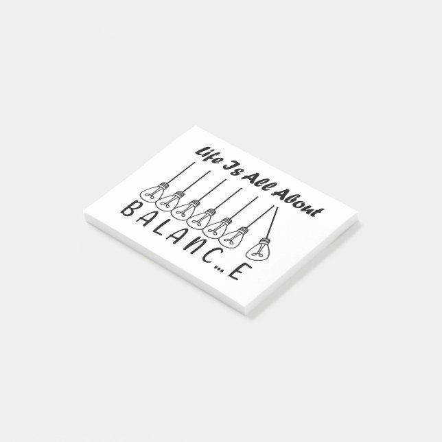 Post-it® La vie, c'est l'équilibre de l'inspiration de moti (Incliné)