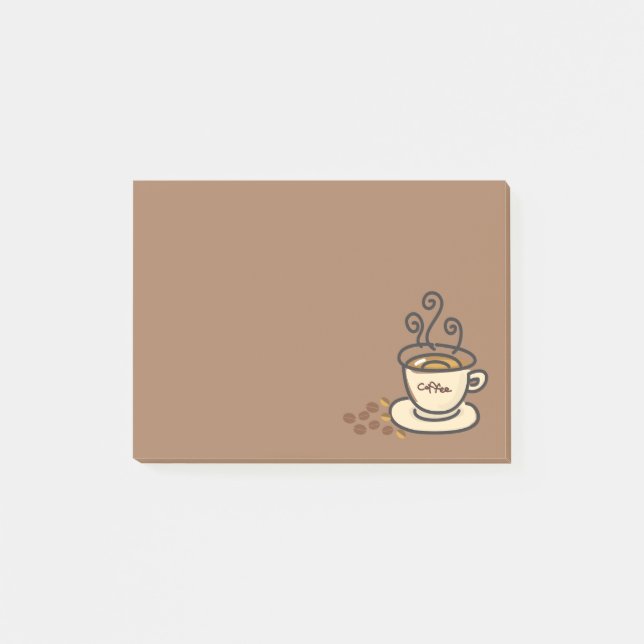Post-it® La vie commence après intoxiqué de caféine de café (Devant)