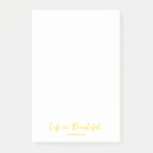 Post-it® La vie est belle Jaune Blog Marque Site