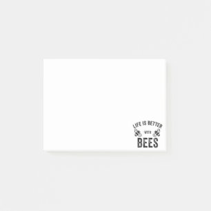 Post-it® La vie est meilleure avec les abeilles miel cool A