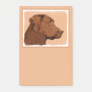 Post-it® Labrador Retriever (Chocolat) Peinture - Chien Art