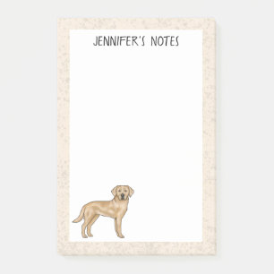 Post-it® Labrador Retriever Labrador Jaune Nom Personnalisé