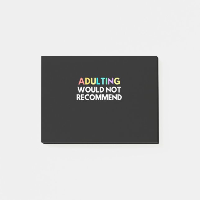 Post-it® L'Adulte Ne Recommanderait Pas (Devant)
