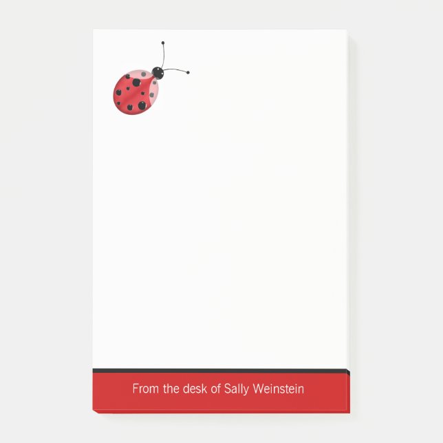 Post-it® Ladybug Post It Note Pad (Devant)