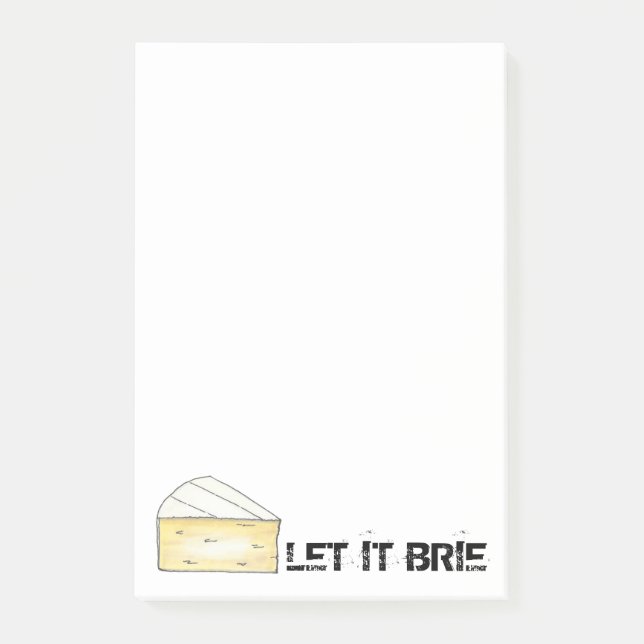 Post-it® LAISSEZ-LE BRIE (BE) Drôle Fromage Wedge Chef de c (Devant)