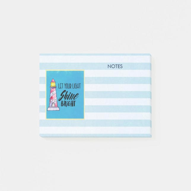 Post-it® Laissez votre lumière briller la typographie du ph (Devant)