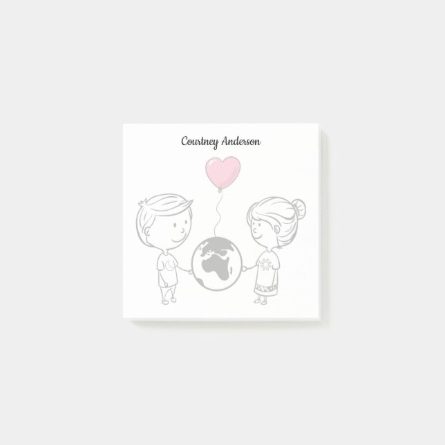 Post-it® L'amour ne connaît pas de distance Post-It Notes (Devant)