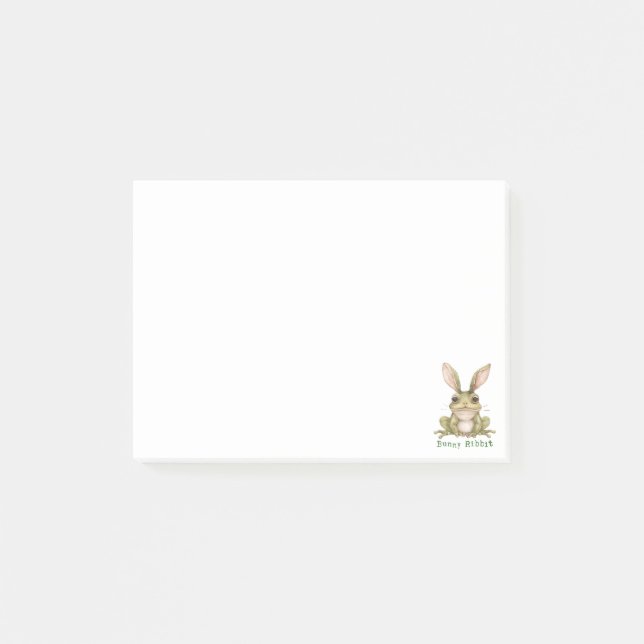 Post-it® Lapin Grenouille Crapaud Oreilles Tombantes Drôle  (Devant)
