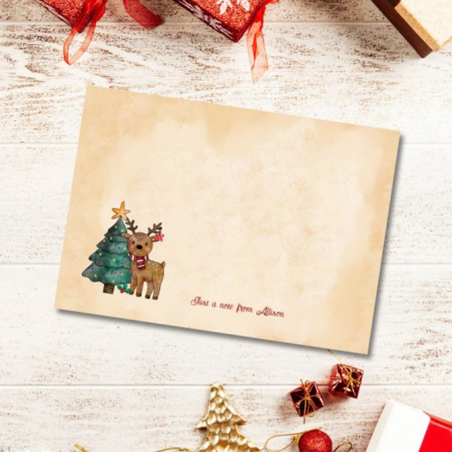 Post-it® L'arbre de Noël et la coutume du cerf disent (Créateur téléchargé)