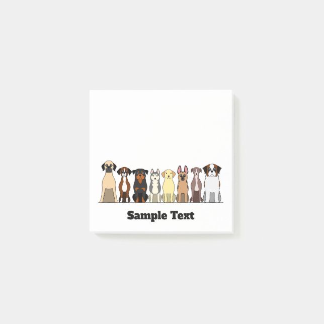 Post-it® large dogs border postit (Devant)