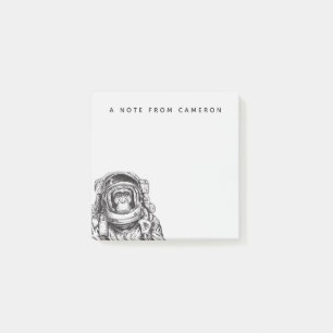 Post-it® L'astronaute de singe   ajoutent votre nom