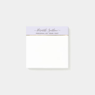 Post-it® Lavande simple et papier à lettres personnel minim