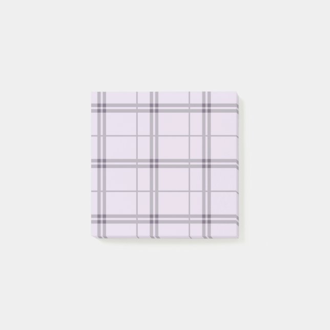 Post-it® Lavender Purple Plaid Pattern Check Print Tartan (Devant)