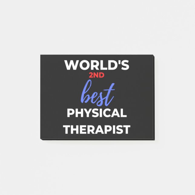 Post-it® Le 2ème meilleur physiothérapeute du monde (Devant)
