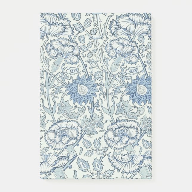 Post-it® Le beau motif floral de William Morris, bleu, (Devant)