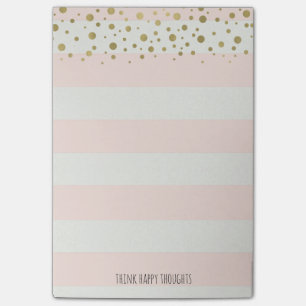 Post-it® Le blanc de pêche barre des confettis d'or