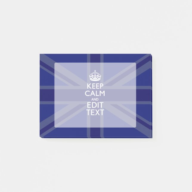 Post-it® Le bleu de minuit gardent le calme et votre texte (Devant)
