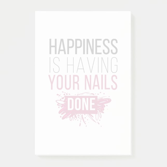 Post-it® Le bonheur mignon a vos clous faits (Devant)