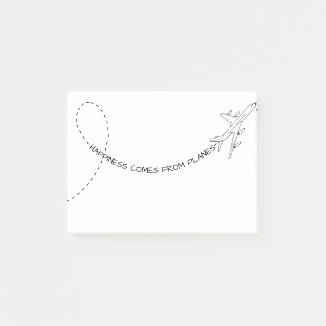 Post-it® Le Bonheur Provient Des Avions (2) (Devant)