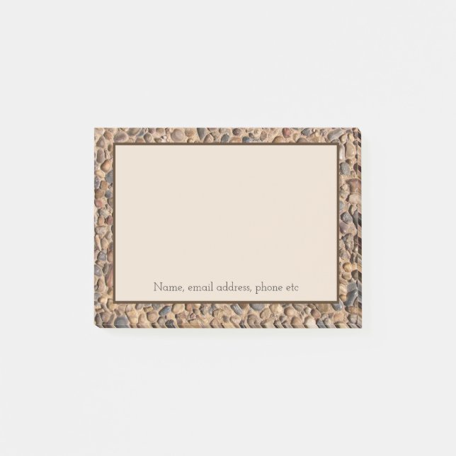 Post-it® Le caillou rustique lapide la photo avec le texte (Devant)