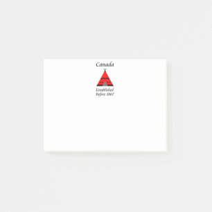 Post-it® Le Canada Établi Avant 1867 Couleur De Teepee Roug