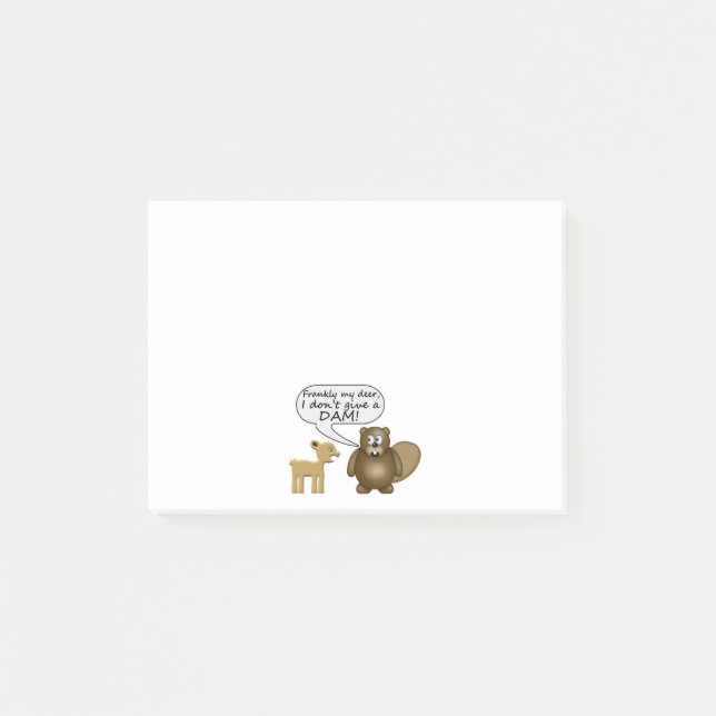 Post-it® Le castor ne donnent pas un barrage (Devant)