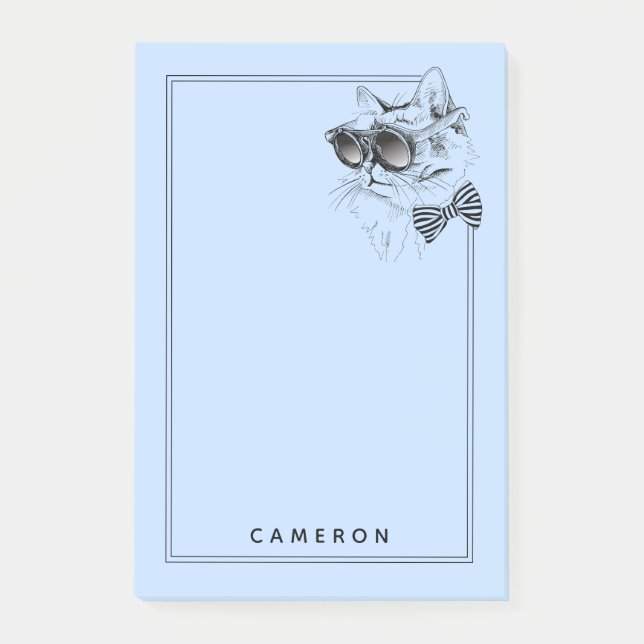 Post-it® Le chat frais | ajoutent votre nom (Devant)