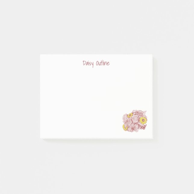 Post-it® Le coin droit Terra Cotta présente les oeuvres de  (Devant)