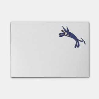 Post-it® Le Courrier-it® bleu de chien de JMCdesign note 4