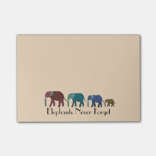 Post-it® Le Courrier-it® d'éléphants africains note 4 x