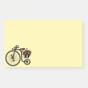 Post-it® Le cru romantique fleurit le vélo -