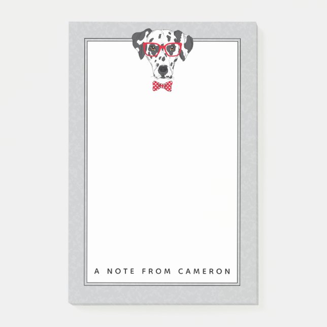 Post-it® Le Dalmate à la mode | ajoutent votre nom (Devant)