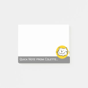 Post-it® Le design à thème du chat avec le visage de chat