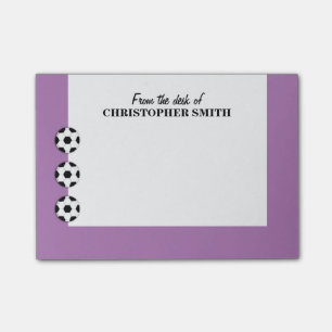 Post-it® Le football PERSONNALISENT le nom de couleur
