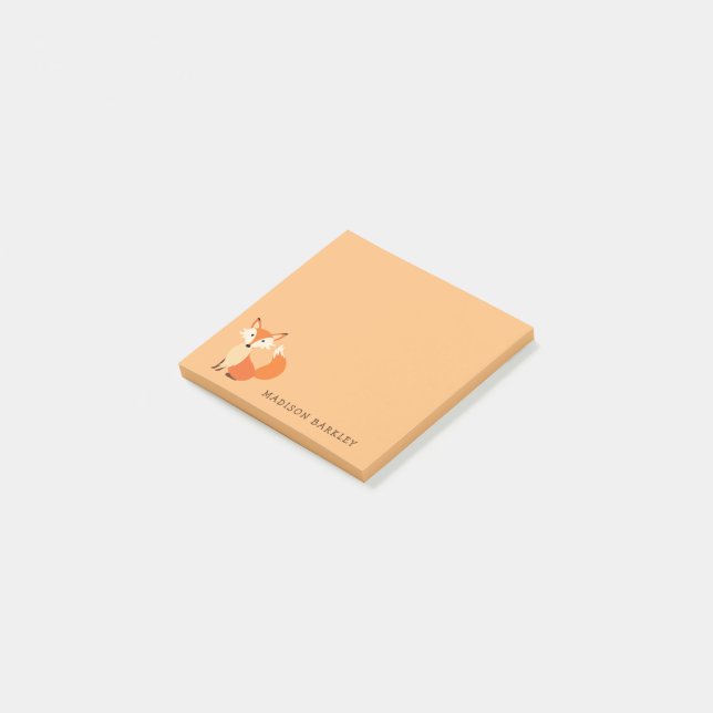 Post-it® Le mignon animal de forêt de Fox Kid (Incliné)