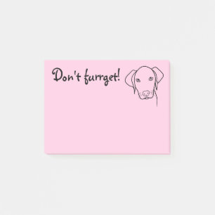 Post-it® Le mignon chien Weimaraner vous aide à ne pas oubl