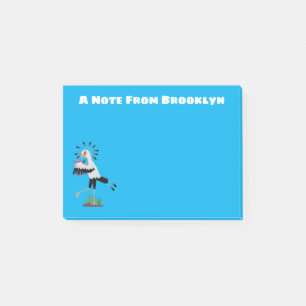 Post-it® Le mignon secrétaire oiseau écrire des notes dessi