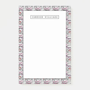 Post-it® Le motif   de lunettes de hibou ajoutent votre nom