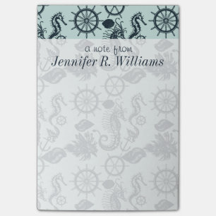 Post-it® Le motif vintage d'animal de mer ajoutent votre