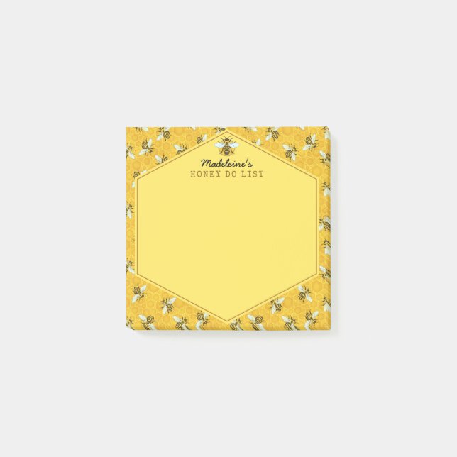 Post-it® Le nid d'abeilles d'abeille gaffent l'abeille que (Devant)