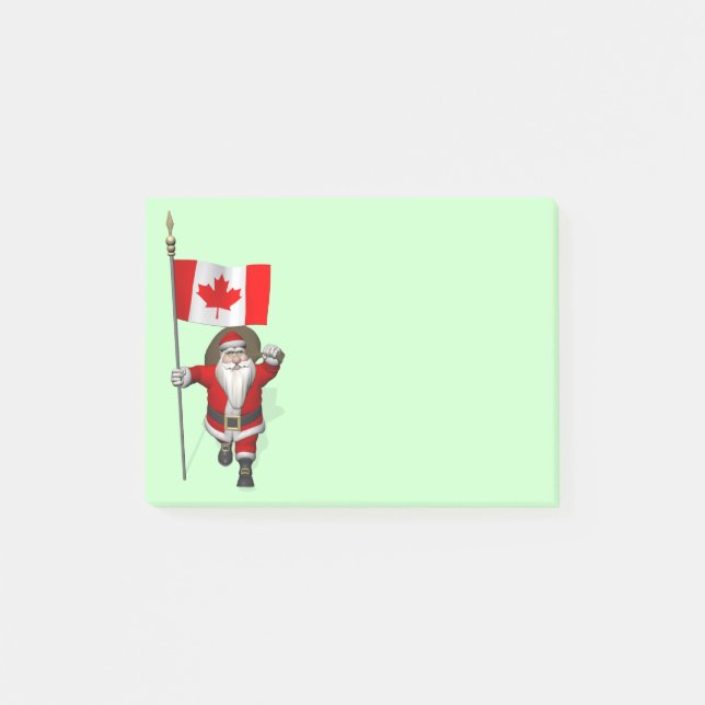 Post-it® Le Père Noël Avec L'Ensigne Du Canada (Devant)