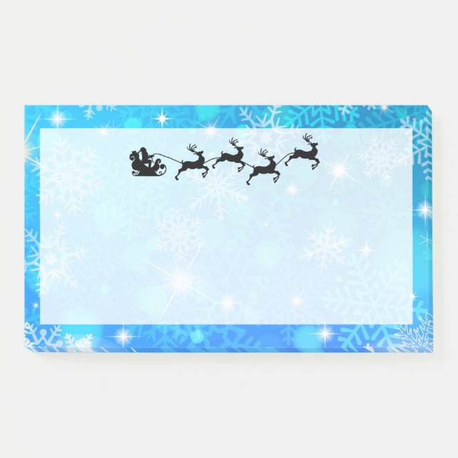 Post-it® Le Père Noël et son renne volant Noël (Devant)