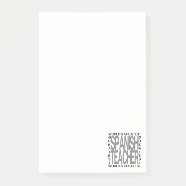 Post-it® Le plus grand professeur espagnol des mondes (Devant)