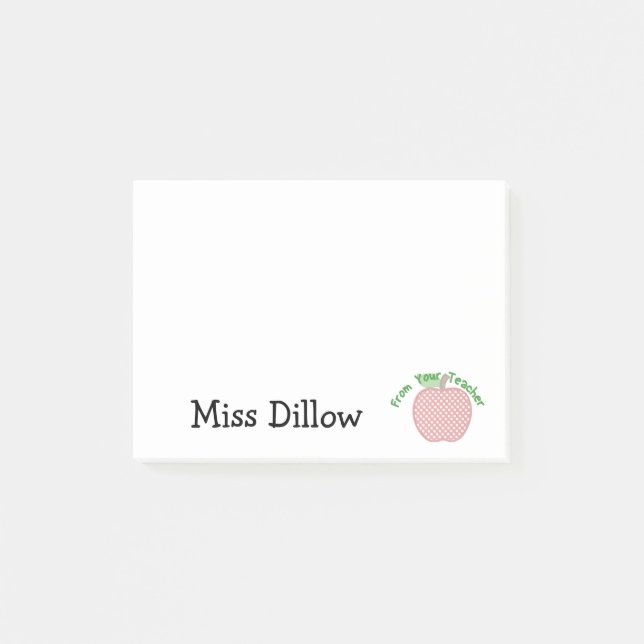 Post-it® Le post-it d'Apple du professeur personnalisé est (Devant)