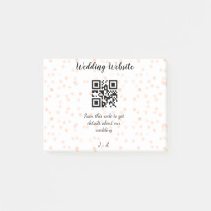 Post-it® Le site web mariage scanner code QR pour les détai