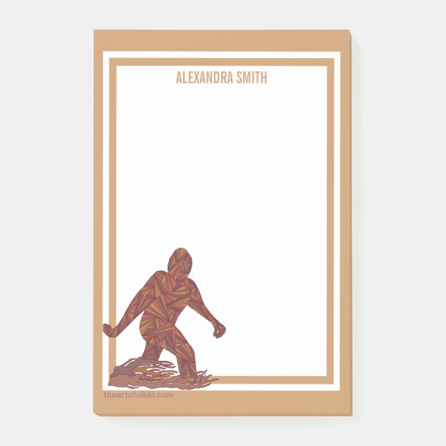Post-it® Le style vertical de marche de Bigfoot Squatch (Devant)